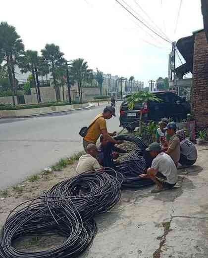 Penggelaran kabel di Tembung